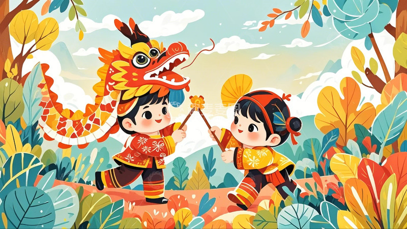 高清大图下载【趣麦麦图】龙抬头 节日6