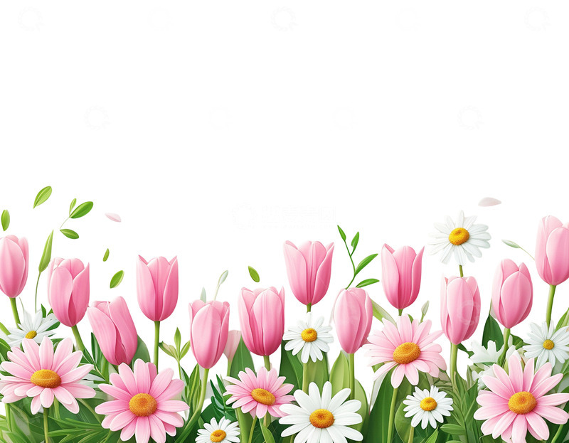 高清大图下载【趣麦麦图】免扣粉色郁金香鲜花花朵7