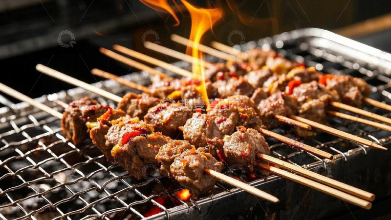 高清大图下载【趣麦麦图】明火烧烤10