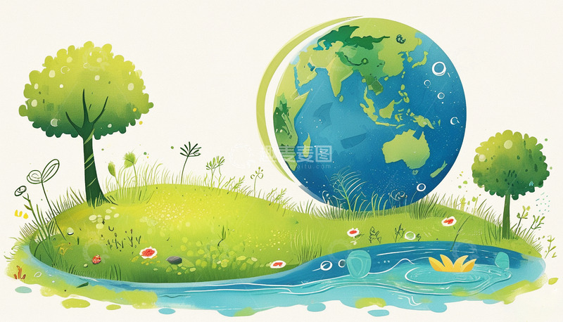 高清大图下载【趣麦麦图】绿色环保生态背景