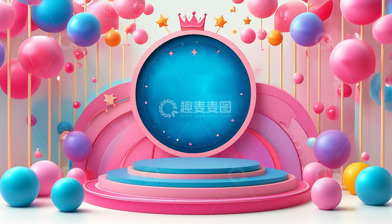 高清大图下载【趣麦麦图】三八女神节妇女节情人节节日背景3