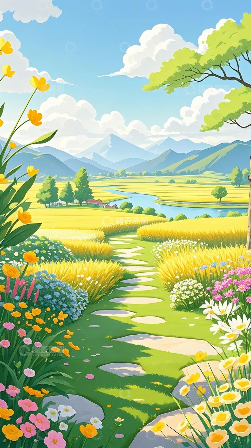 高清大图下载【趣麦麦图】田野 秋天 稻田 