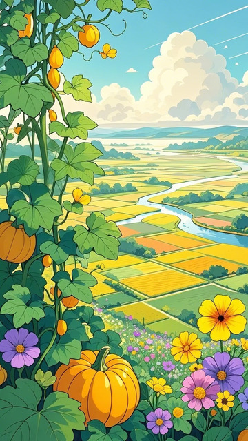 春天 瓜果 田野