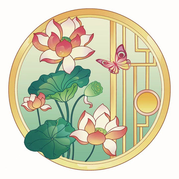 12花令国风荷花植物