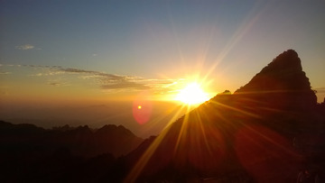 黄山日出风景天空大山高山美景云海