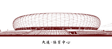 地标建筑线稿图2
