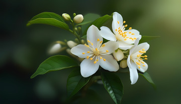 茉莉花近景特写摄影