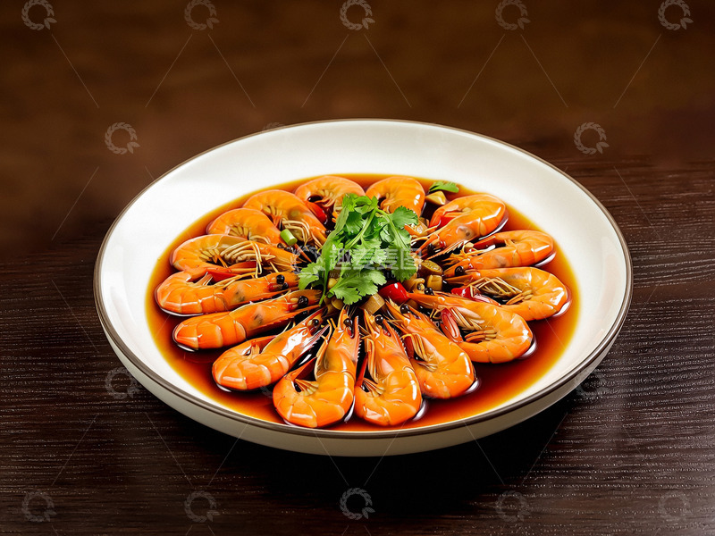 高清大图下载【趣麦麦图】一盘美味大虾