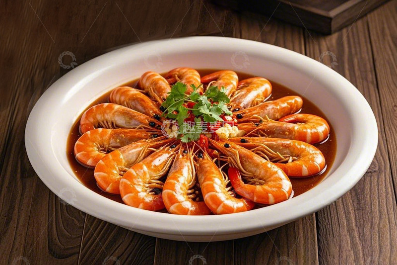 高清大图下载【趣麦麦图】一盘美味大虾4