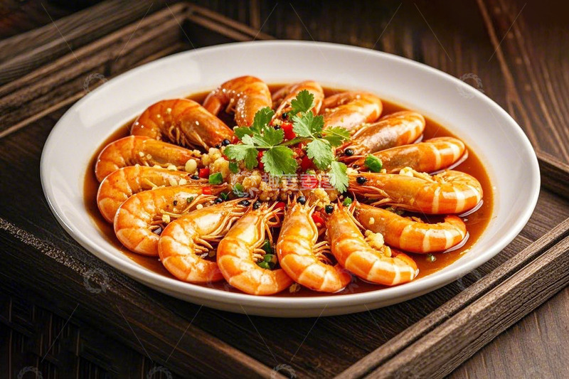 高清大图下载【趣麦麦图】一盘美味大虾5