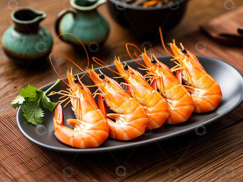 高清大图下载【趣麦麦图】一盘美味大虾2