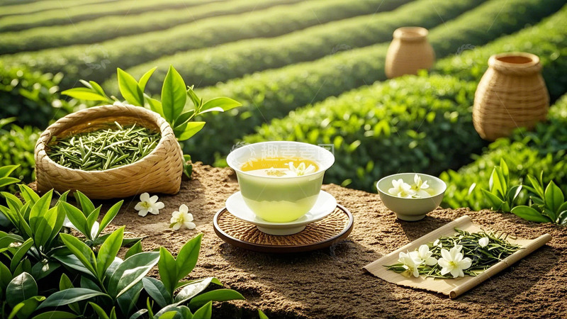 高清大图下载【趣麦麦图】春茶茉莉花茶绿茶新茶上市8