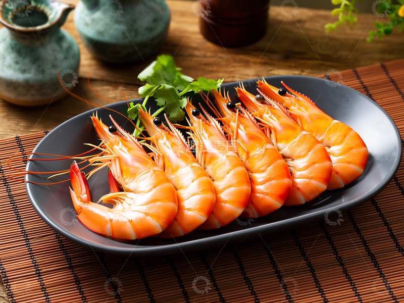 高清大图下载【趣麦麦图】一盘美味大虾1
