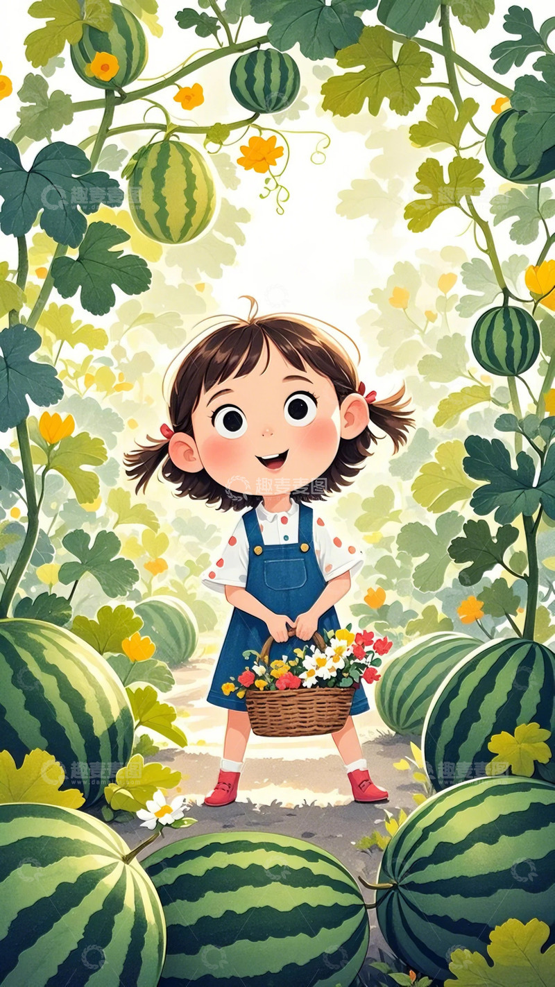 高清大图下载【趣麦麦图】夏天西瓜 吃西瓜1