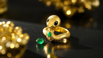 黄金  蛇   珠宝 