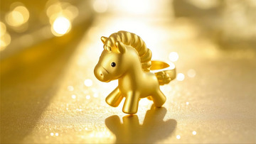 黄金 卡通动物 小马