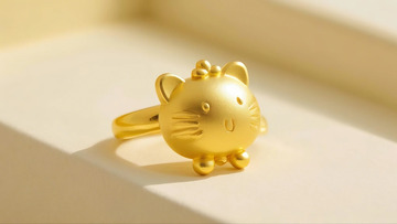 黄金 卡通动物 猫
