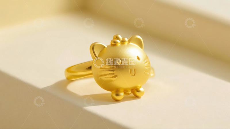 高清大图下载【趣麦麦图】黄金 卡通动物 猫