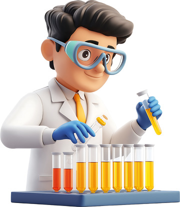 化学家免抠研究科学家卡通实验