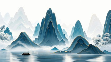 中国风意境山水背景1