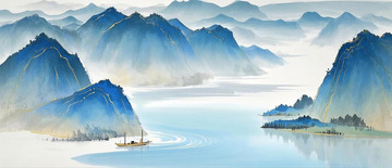 中国风意境山水背景6