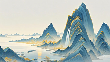 中国风意境山水背景3