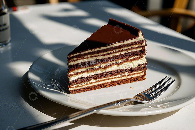 高清大图下载【趣麦麦图】巧克力千层蛋糕甜品1