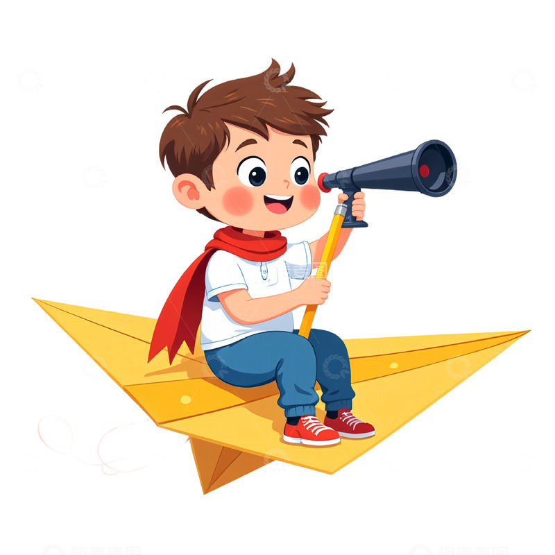 高清大图下载【趣麦麦图】卡通学生人物插画素材3