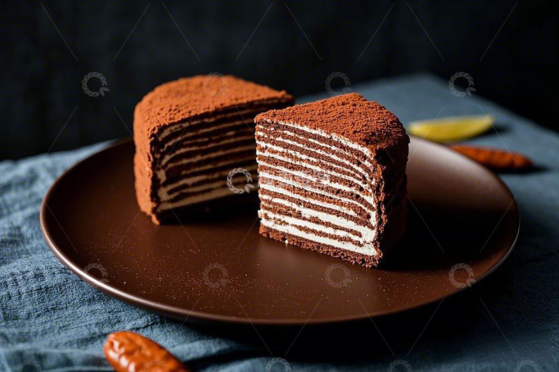 高清大图下载【趣麦麦图】巧克力千层蛋糕甜品