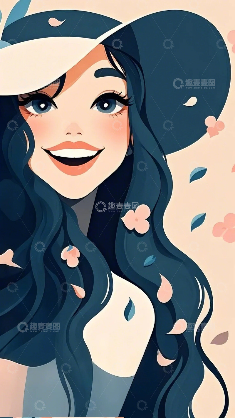 高清大图下载【趣麦麦图】妇女节 优雅女生   鹅黄色