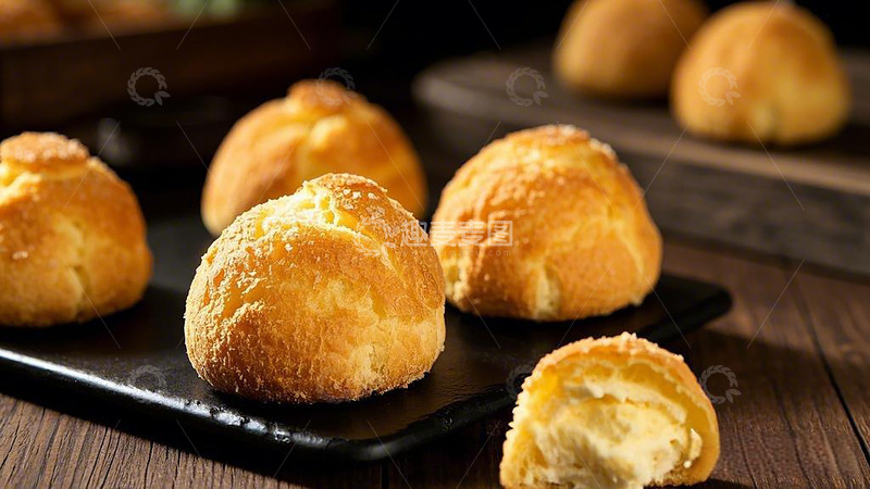 高清大图下载【趣麦麦图】5个泡芙甜品小吃