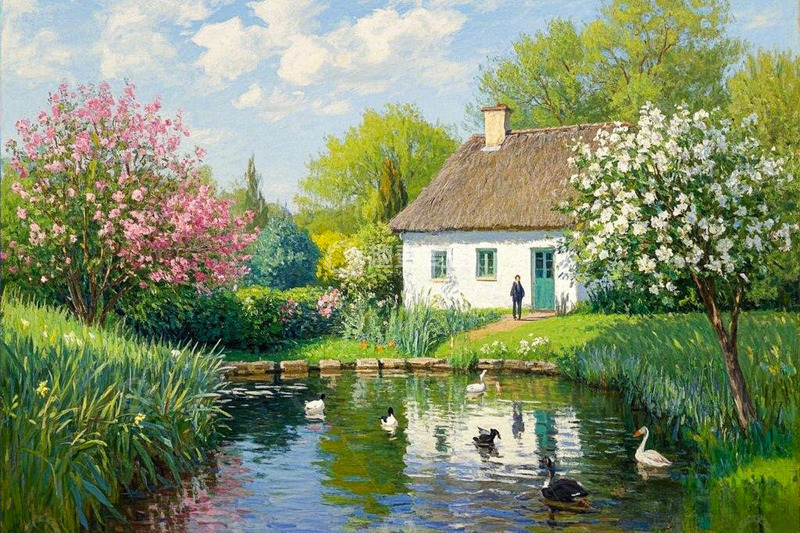 高清大图下载【趣麦麦图】油画风景图1