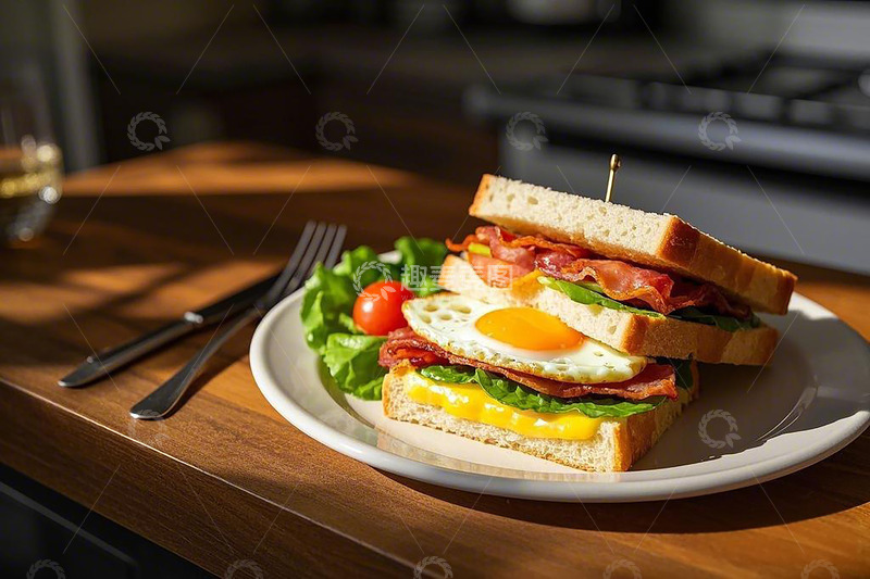 高清大图下载【趣麦麦图】三明治早餐美食