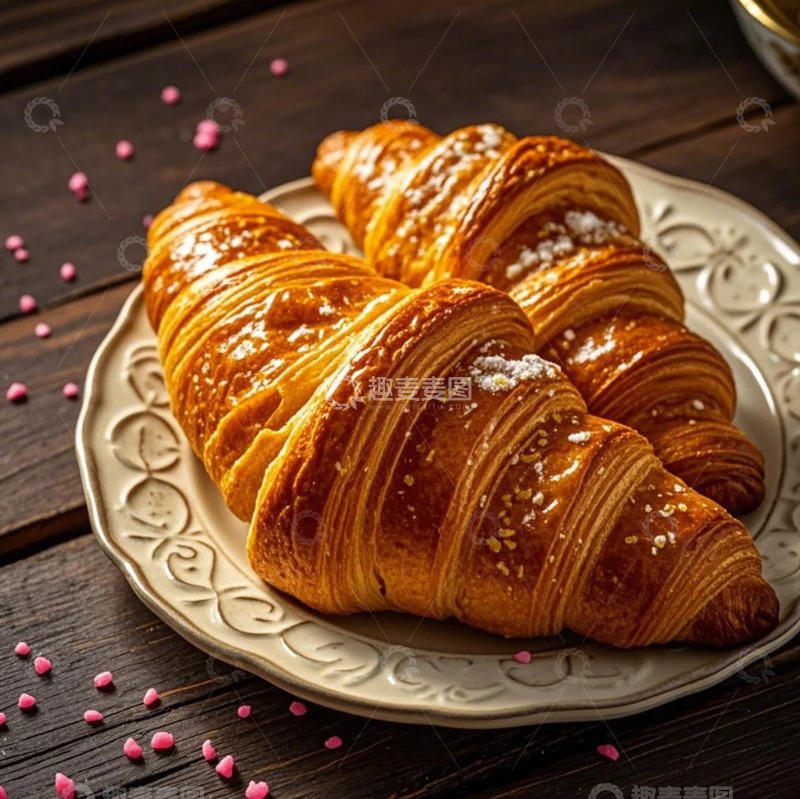 高清大图下载【趣麦麦图】充满食欲的牛角包