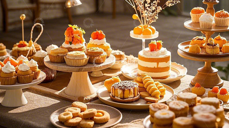 高清大图下载【趣麦麦图】甜品台小蛋糕节日装饰3