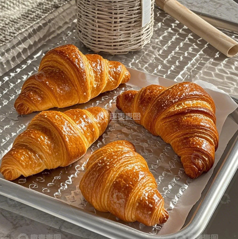 高清大图下载【趣麦麦图】充满食欲的牛角包1