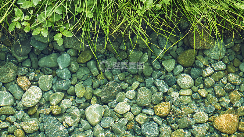 高清大图下载【趣麦麦图】清澈河水石头风景