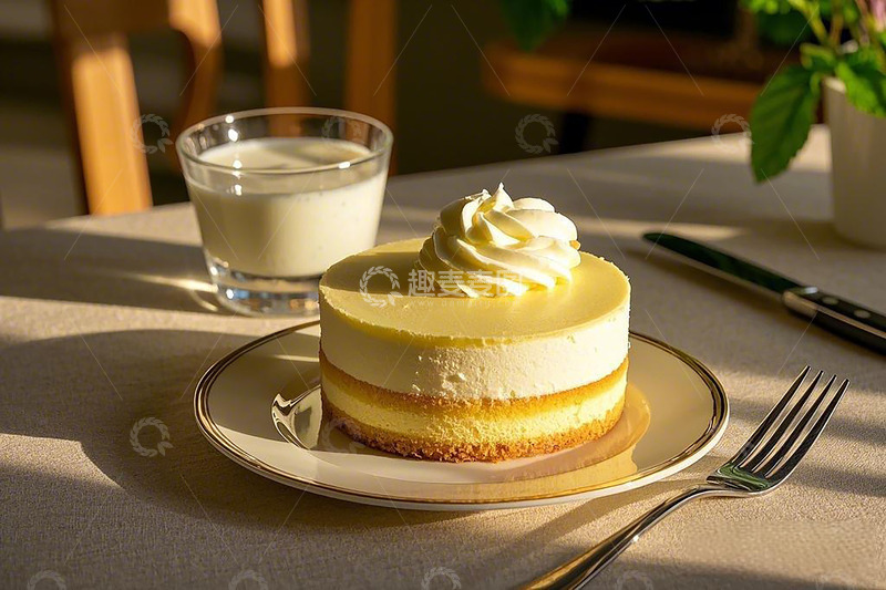 高清大图下载【趣麦麦图】草莓酸奶慕斯小蛋糕甜品