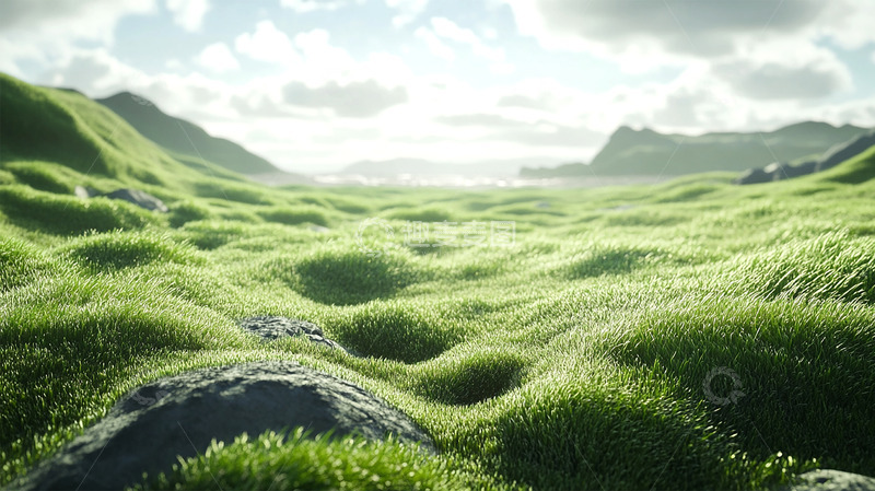 高清大图下载【趣麦麦图】草地山坡绿色