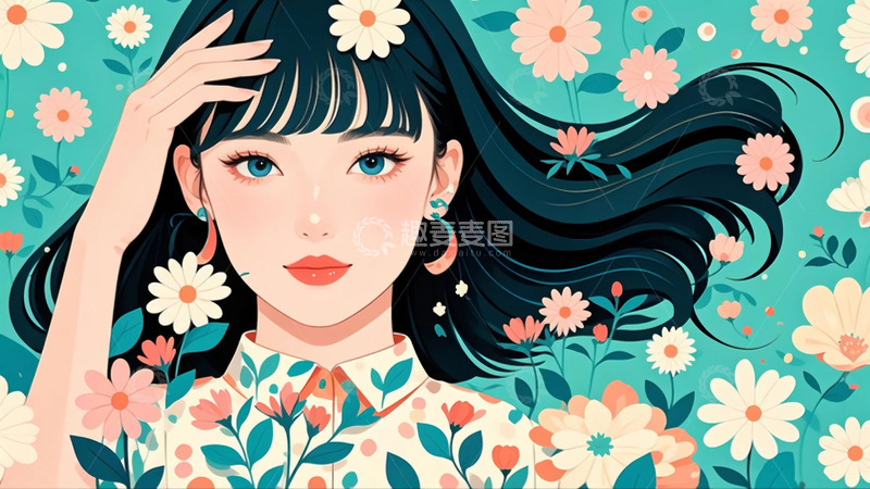 高清大图下载【趣麦麦图】妇女节 优雅女生 2