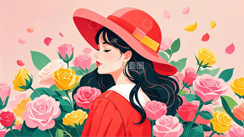 高清大图下载【趣麦麦图】妇女节 优雅女生 17