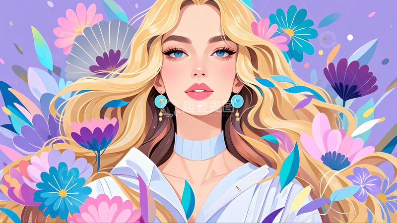 高清大图下载【趣麦麦图】妇女节 优雅女生 10