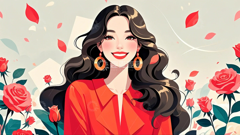 高清大图下载【趣麦麦图】 妇女节 优雅女生 