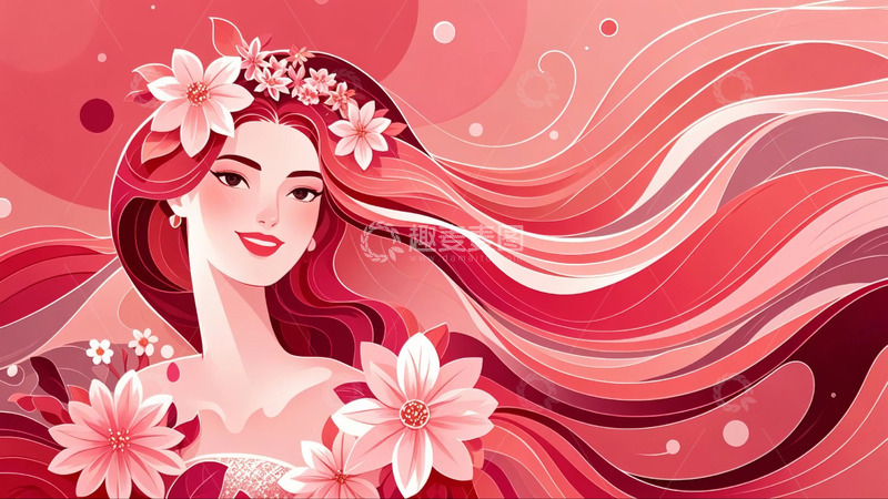 高清大图下载【趣麦麦图】妇女节 优雅女生 5