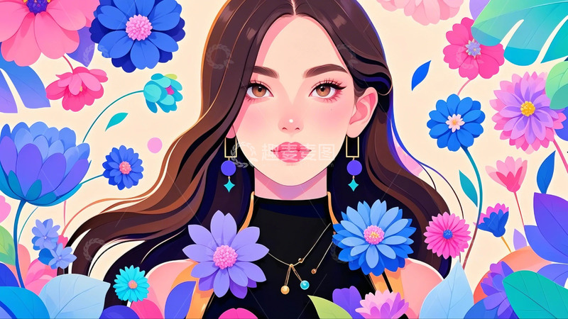 高清大图下载【趣麦麦图】妇女节 优雅女生 1