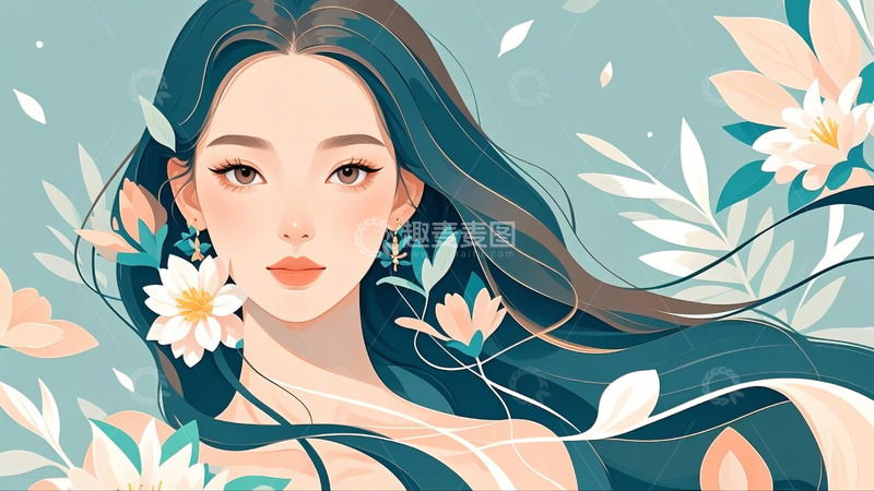 高清大图下载【趣麦麦图】妇女节 优雅女生 13