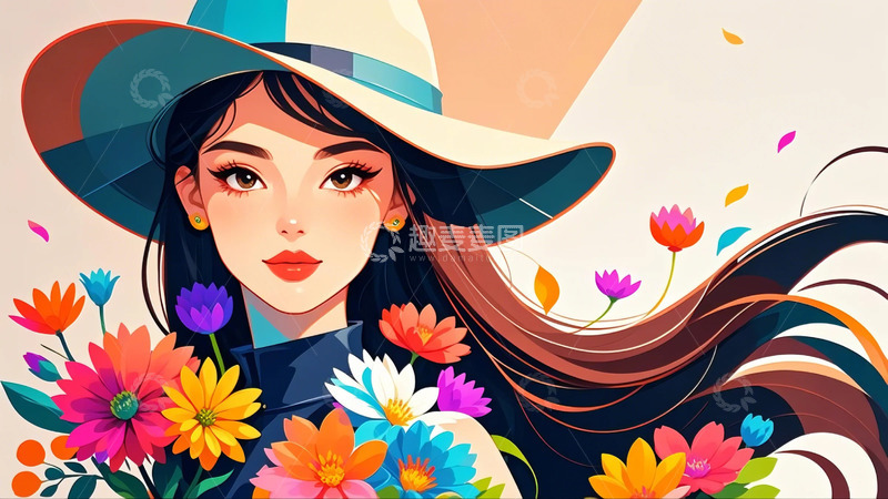 高清大图下载【趣麦麦图】妇女节 优雅女生 6