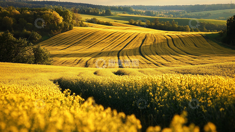 秋天金色的麦田