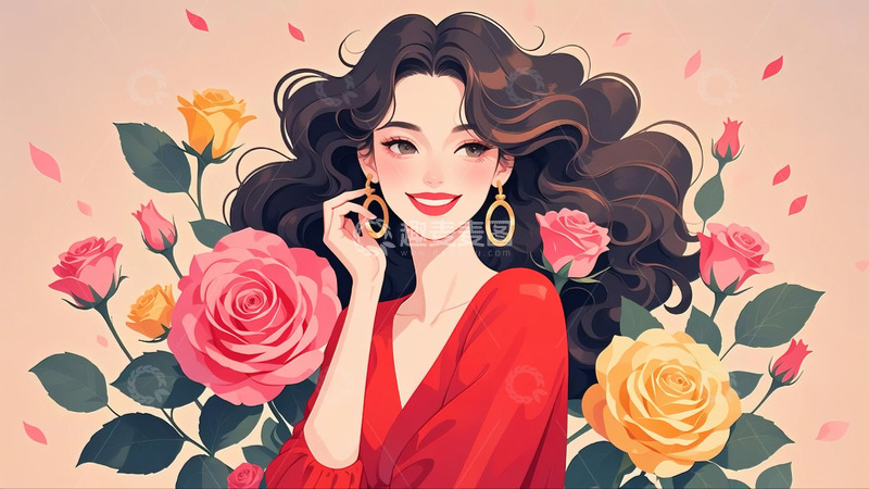 高清大图下载【趣麦麦图】 妇女节 优雅女生 1