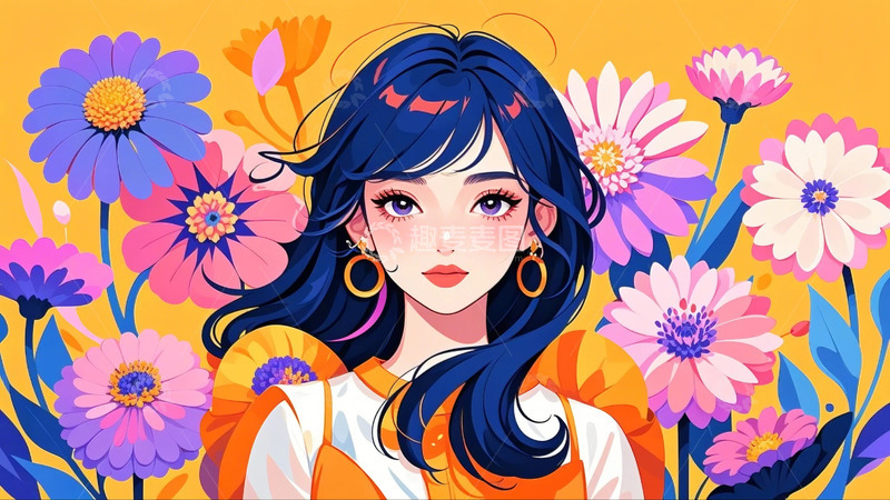 高清大图下载【趣麦麦图】妇女节 优雅女生 3